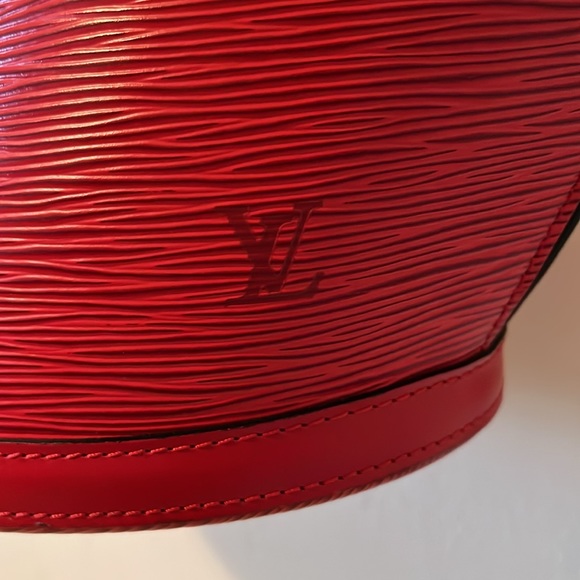 Louis Vuitton Red Saint Jacques Epi Leather Shoulder Bag Vintage Tote Rare - Picture 15 of 16